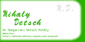 mihaly detsch business card